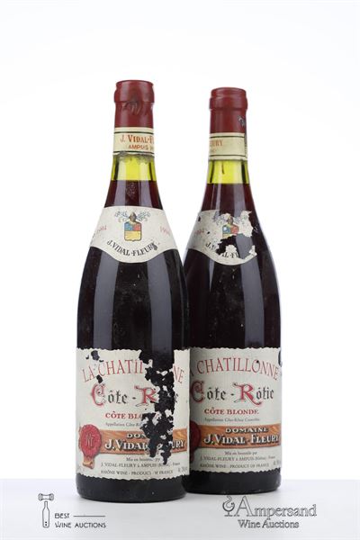 COTE ROTIE COTE BLONDE LA CHATILLONNE 1994 - Vidal Fleury - 2 Bottles