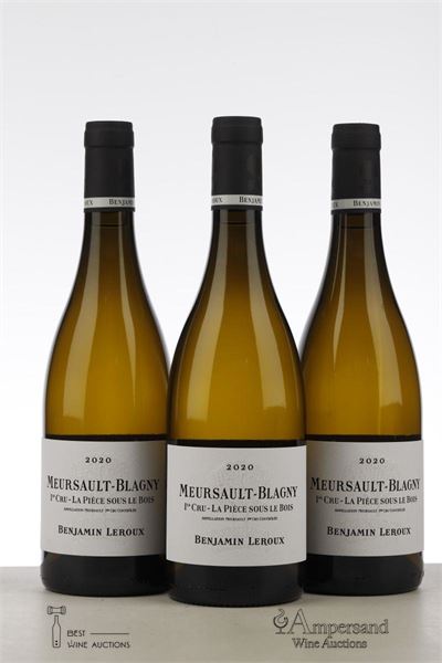 MEURSAULT BLAGNY LA PIECE SOUS LE BOIS 2020 - Benjamin Leroux - 3 Bottles