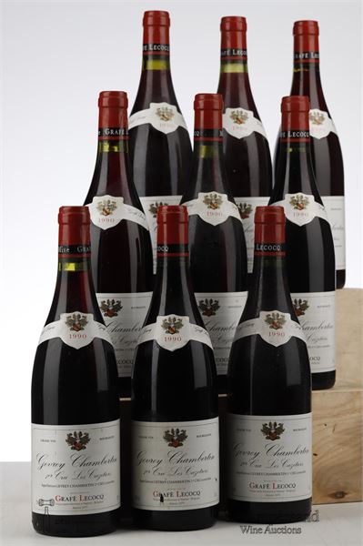 GEVREY CHAMBERTIN LES CAZETIERS 1990 - Grafe Lecocq - 9 Bottles