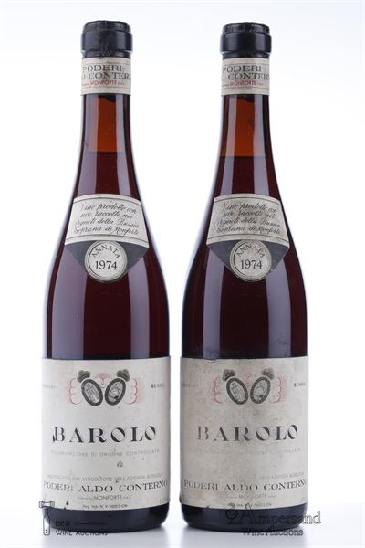 BAROLO BUSSIA SOPRANA 1974 - Aldo Conterno - 2 Bottles