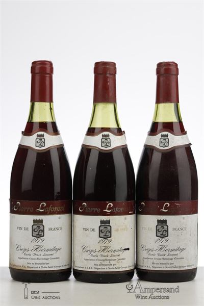 CROZES HERMITAGE CUVEE DENIS LAURENT 1979 - Pierre Laforest - 3 Bottles