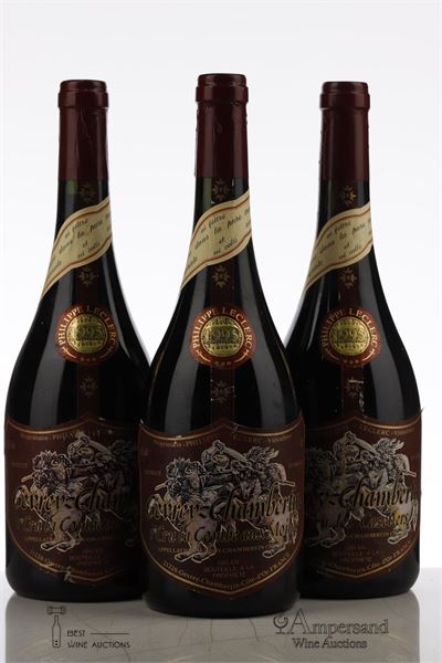 GEVREY CHAMBERTIN LA COMBE AUX MOINES 1995 - Philippe Leclerc - 3 Bottles
