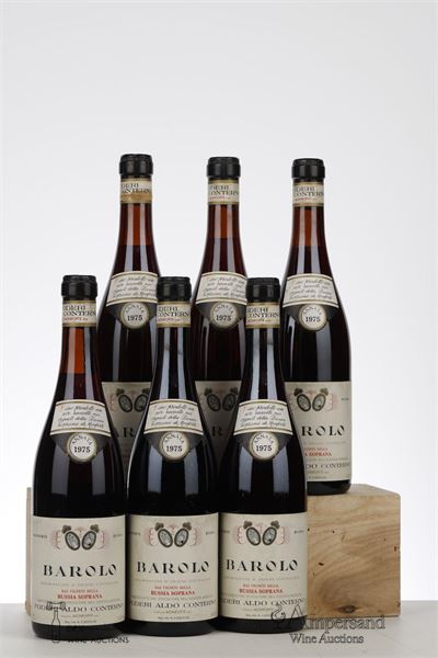 BAROLO BUSSIA SOPRANA 1975 - Conterno Aldo - 6 Bottles