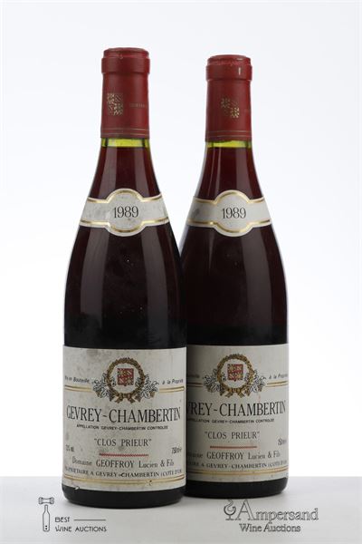 GEVREY CHAMBERTIN CLOS PRIEUR 1989 - Geoffroy - 2 Bottles
