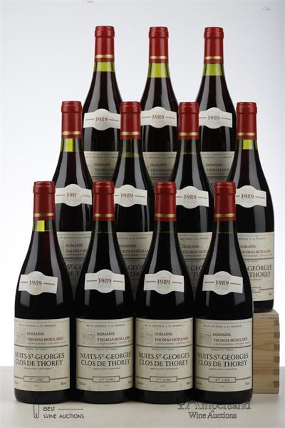 NUITS ST GEORGES CLOS DE THOREY 1989 - Thomas Moillard - 11 Bottles