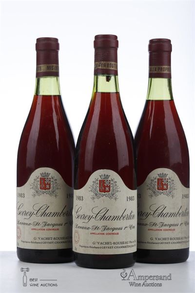 GEVREY CHAMBERTIN LAVAUX ST JACQUES 1983 - G. Vachet Rousseau - 3 Bottles