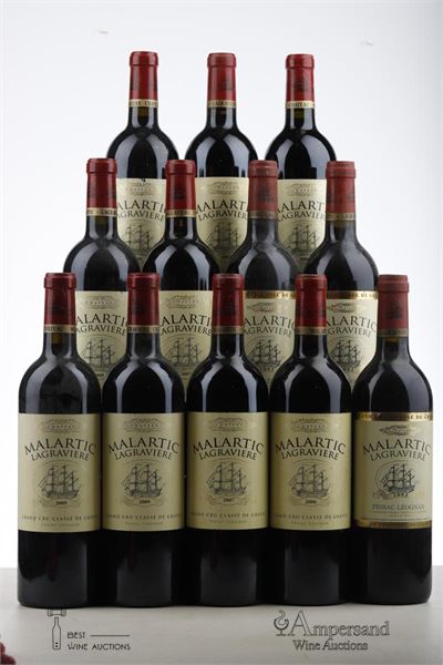 MALARTIC LAGRAVIERE 3*2002 + 1*2006 + 3*2007 + 5*2009   - Mc - 12 Bottles