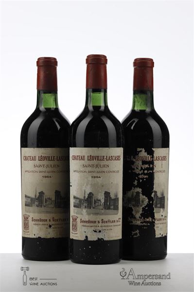 LEOVILLE LAS CASES 1964 - Schroder et Schyler - 3 Bottles