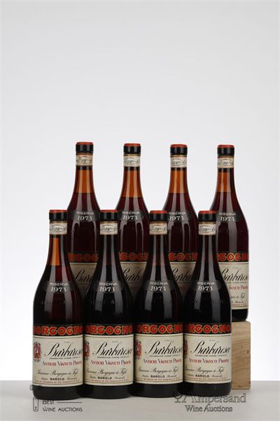 BARBARESCO RISERVA ANTICHI VIGNETI PROPRI 1971 - G. Borgogno - 8 x 0,720Ltr