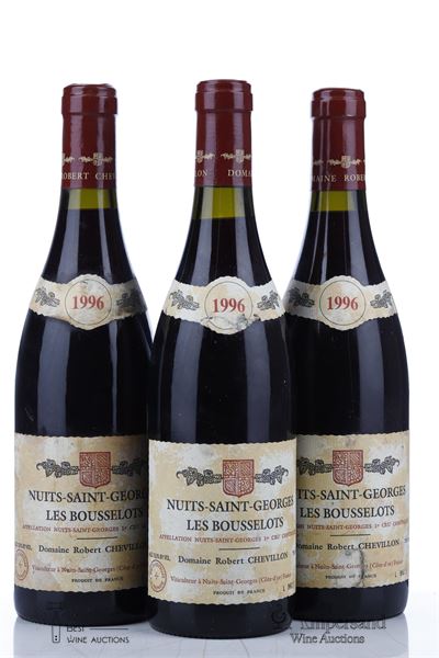 NUITS ST GEORGES LES BOUSSELOTS 1996 - Robert Chevillon - 3 Bottles