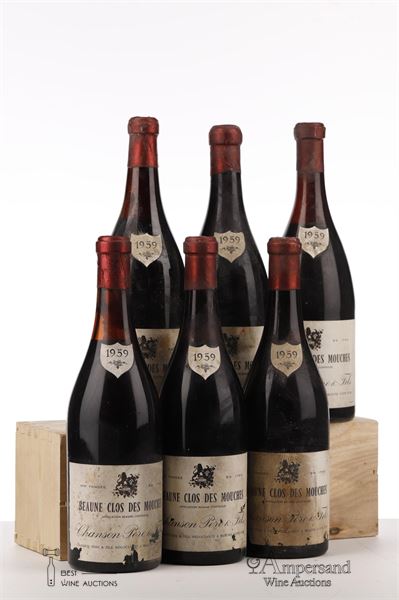 BEAUNE CLOS DES MOUCHES 1959 - Chanson MB - 6 Bottles
