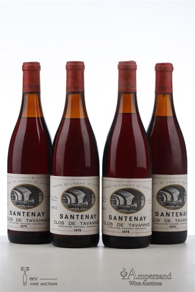 SANTENAY CLOS DE TAVANNES 1976 - l'Abbaye de Santenay - Louis Clair - 4 Bottles