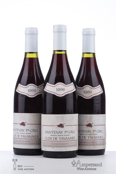 SANTENAY CLOS DE TAVANNES 1996 - Francois et Denis Clair - 3 Bottles