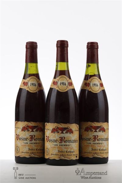 VOSNE ROMANEE LES SUCHOTS 1986 - Andre Cathiard - 3 Bottles