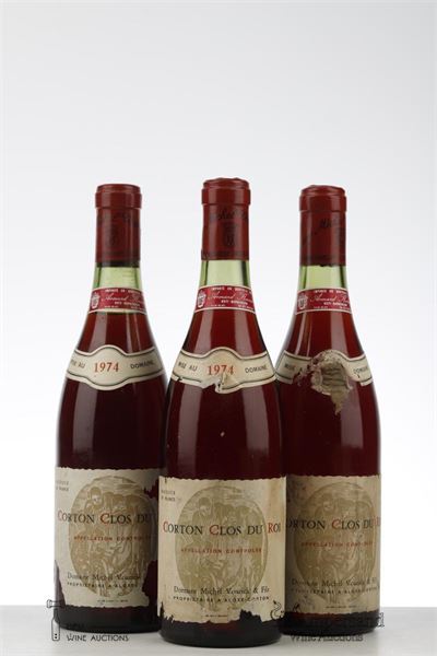 CORTON CLOS DU ROI 1974 - Michel Voarick - 3 Bottles