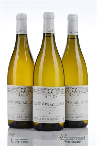 PULIGNY MONTRACHET LE CAILLERET 2001 - Michel Bouzereau - 3 Bottles