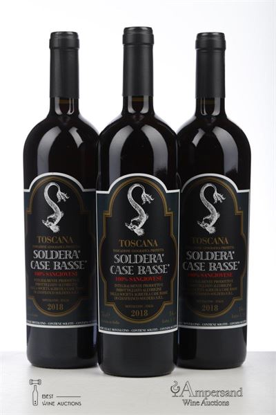 100% SANGIOVESE CASE BASSE 2018 - Soldera - 3 Bottles