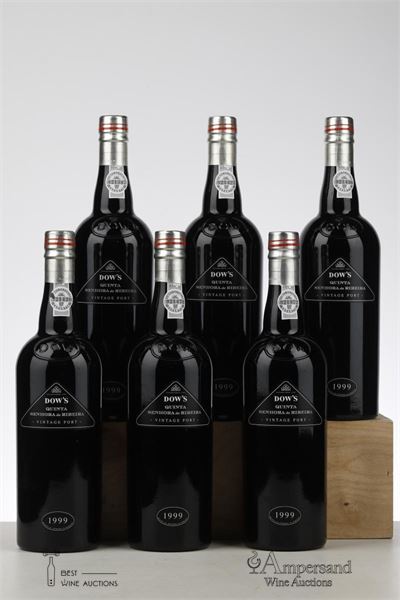 DOWS QUINTA DA SENHORA DA RIBEIRA VINTAGE PORT 1999 - Dows - 6 Bottles - Luxury Case with Silver Plated Corkscrew