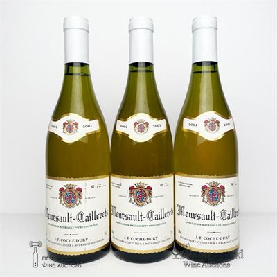 MEURSAULT CAILLERETS 2001 - Coche Dury - 3 Bottles