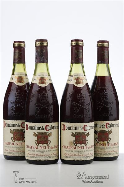 CHATEAUNEUF DU PAPE 1978 - Domaine Cabrières - 4 Bottles