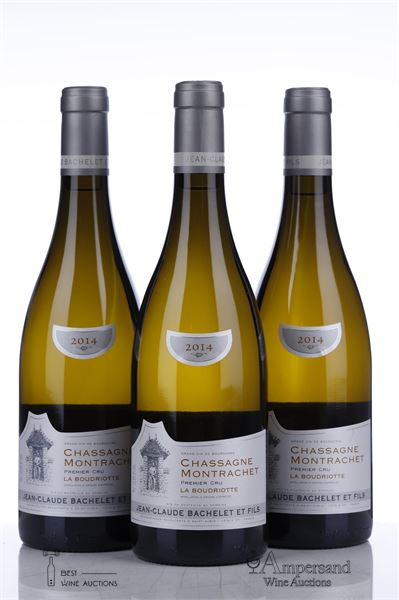 CHASSAGNE MONTRACHET BLANC LA BOUDRIOTTE 2014 - Jean Claude Bachelet - 3 Bottles