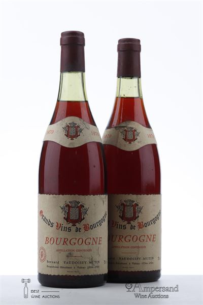 BOURGOGNE ROUGE 1979 - Bernard Vaudoisey - 2 Bottles