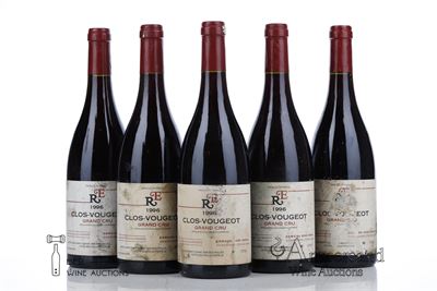 CLOS VOUGEOT 1996 - Rene Engel - 5 Bottles