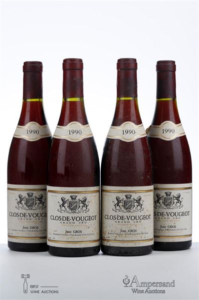 CLOS VOUGEOT 1990 - Jean Gros - 4 Bottles