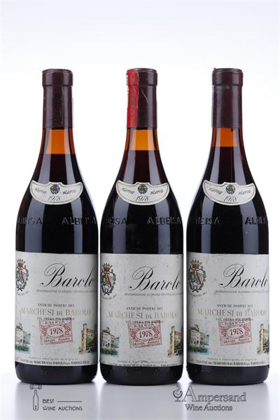 BAROLO RISERVA 1978 - Marchesi di Barolo - 3 Bottles