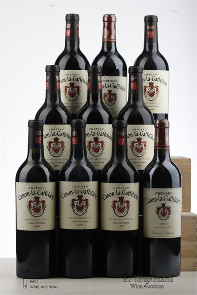 CANON LA GAFFELIERE 2*2004 + 5*2007 + 2*2008 + 1*2009   - Mc - 10 Bottles