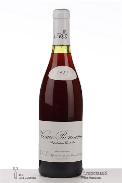 VOSNE ROMANEE 1972 - Leroy Negociant - 1 Bottle