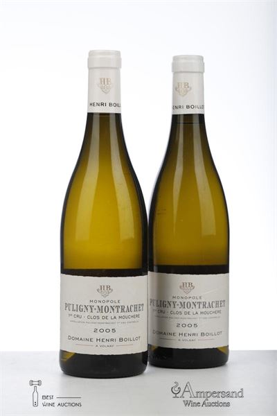 PULIGNY MONTRACHET CLOS DE LA MOUCHERE 2005 - Henri Boillot - 2 Bottles