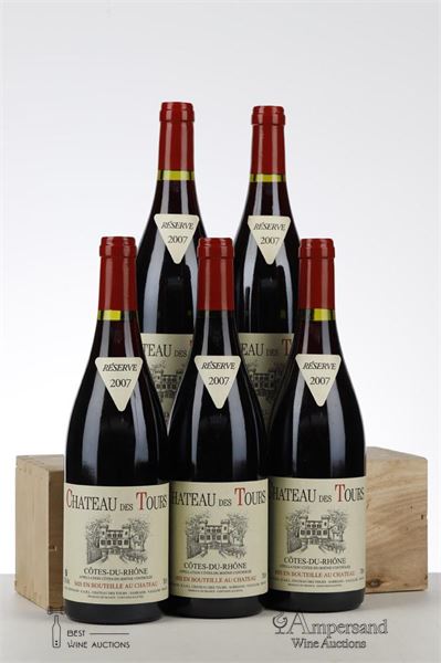CHATEAU DES TOURS RESERVE 2007 - Rayas - 5 Bottles