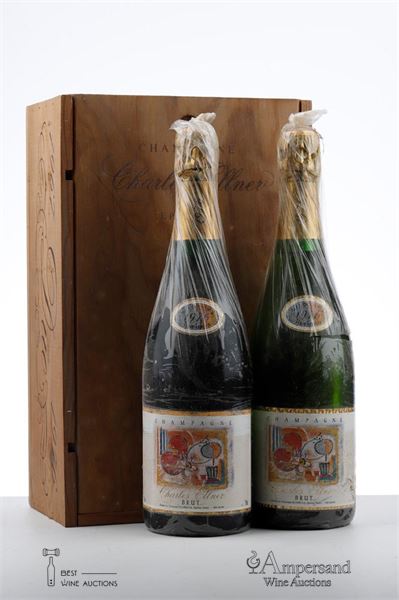 CHARLES ELLNER BRUT MILLESIME SERIE LIMITEE 1976 - Charles Ellner - 2 Bottles