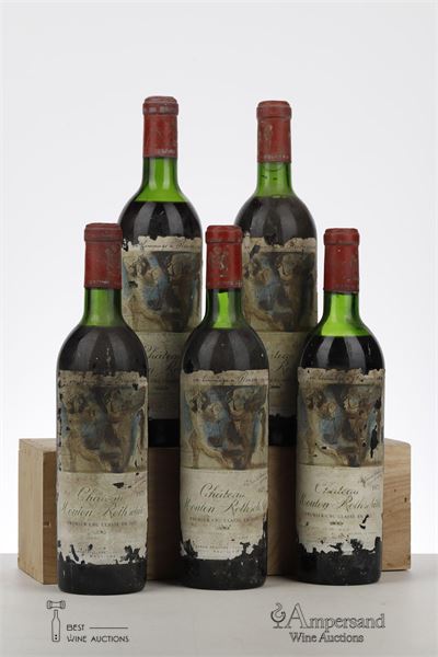 MOUTON ROTHSCHILD 1973 - Mc - 5 Bottles