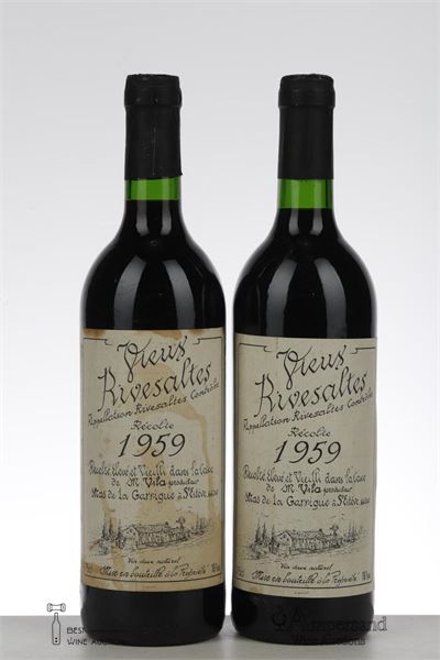 VIEUX RIVESALTES 1959 - Mas de la Garrigue  - 2 Bottles