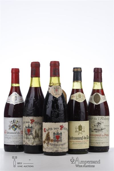 MIXED LOT CHATEAUNEUF DU PAPE NV - Various - 5 Bottles