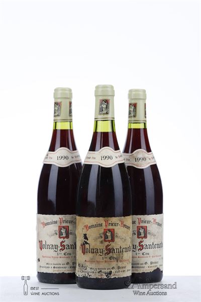 VOLNAY SANTENOTS 1990 - Prieur Brunet - 3 Bottles