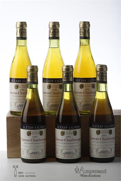 CORTON CHARLEMAGNE 1973 - Marius Delarche mise Alexis Lichine - 6 x 0,36Ltr