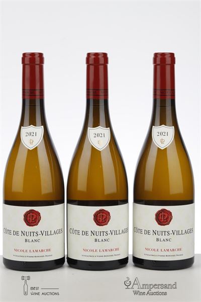 COTE DE NUITS VILLAGES BLANC 2021 - Nicole Lamarche - 3 Bottles