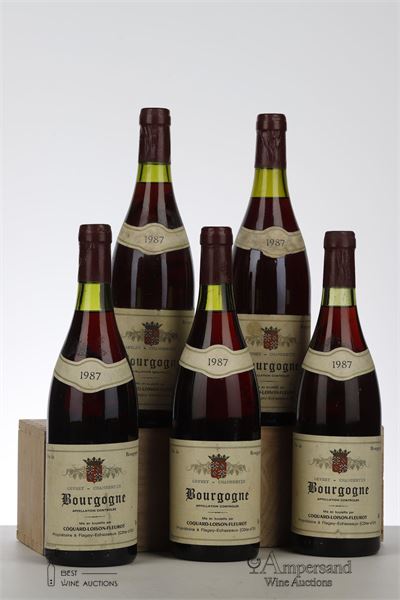 BOURGOGNE ROUGE 1987 - Coquard Loison Fleurot - MB - 5 Bottles