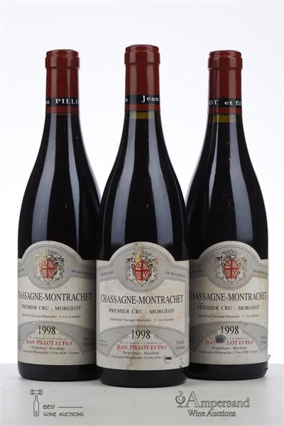 CHASSAGNE MONTRACHET MORGEOT 1998 - Jean Pillot - 3 Bottles