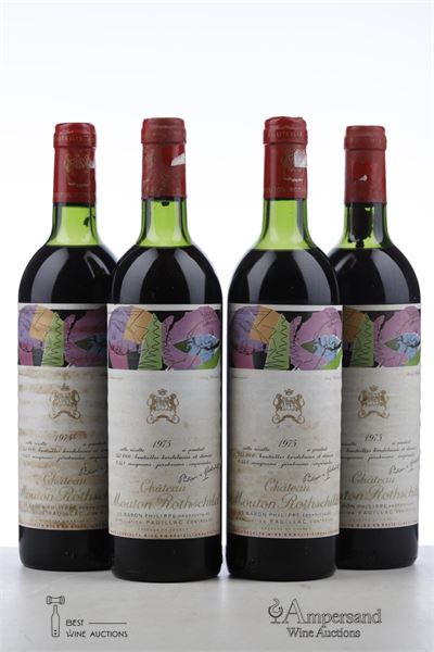 MOUTON ROTHSCHILD 1975 - Mc - 4 Bottles