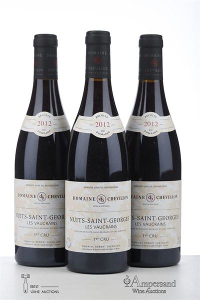 NUITS ST GEORGES LES VAUCRAINS 2012 - Robert Chevillon - 3 Bottles