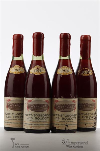 NUITS ST GEORGES LES BOUDOTS 1973 - Charles Noellat - 4 Bottles