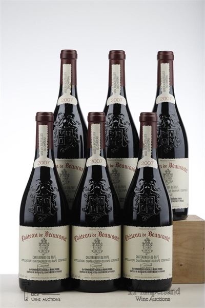 CHATEAUNEUF DU PAPE BEAUCASTEL 2007 - Beaucastel - 6 Bottles