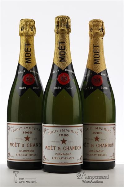 MOET ET CHANDON BRUT IMPERIALE 1966 - Moet et Chandon - 3 Bottles - Oc 1