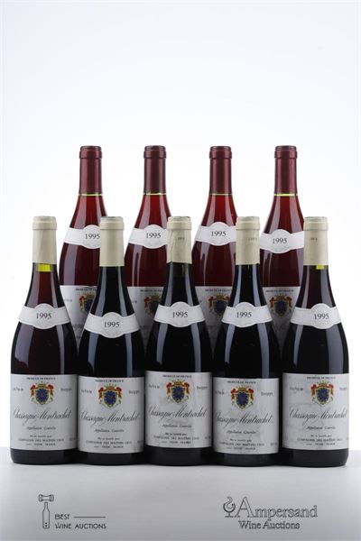 CHASSAGNE MONTRACHET ROUGE 1995 - Compagnie des Maitres Crus - 9 Bottles