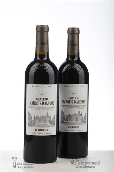 MARQUIS D'ALESME BECKER 1*2015 + 1*2016  - Mc - 2 Bottles