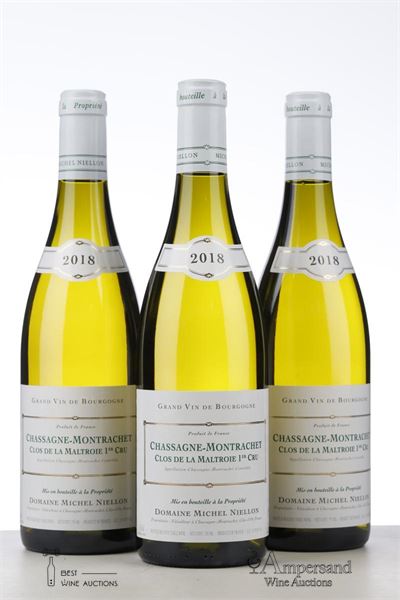 CHASSAGNE MONTRACHET BLANC CLOS DE LA MALTROIE 2018 - Michel Niellon - 3 Bottles